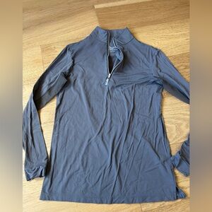 The tailored sportsman long sleeve light weight mesh shirt womens small gray